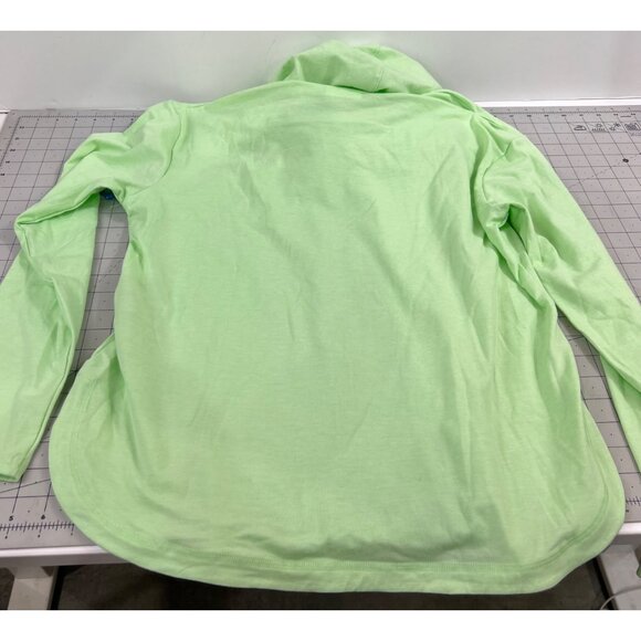 Columbia Women's Sun Trek Hooded Pullover Sz. L Light Green Omni-Shade UPF 50 - Picture 6 of 11